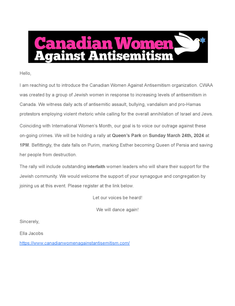 		                                </a>
		                                		                                
		                                		                            		                            		                            <a href="https://www.canadianwomenagainstantisemitism.com/" class="slider_link"
		                            	target="">
		                            	Click here		                            </a>
		                            		                            